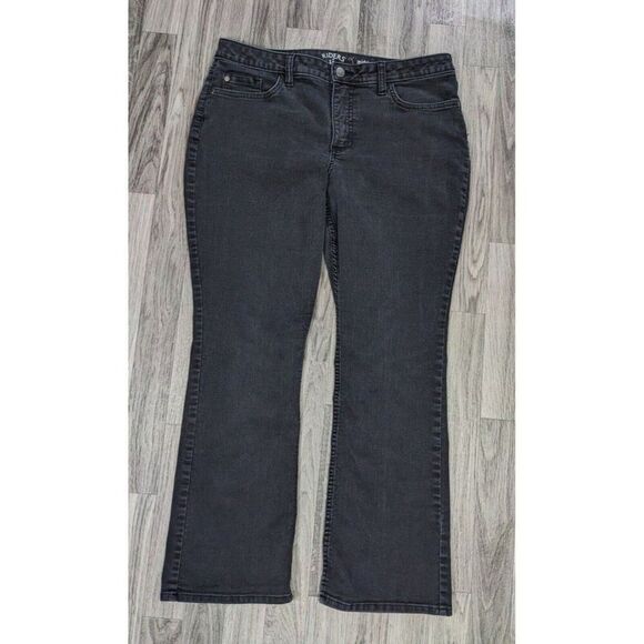 (3/$35) Riders By Lee Size 14 P Midrise Bootcut Embroidered Black Denim Jeans - Picture 1 of 11